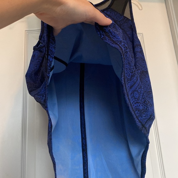 Lululemon Blue and Black Paisley Tank Top No Size - Picture 5 of 7